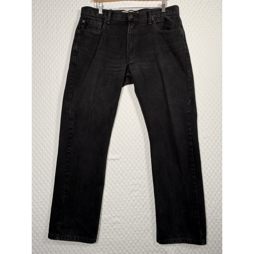 Levi's 505 Jeans Washed Black Straight Fit Mens 36x32 2010 Chore Cowboy Biker